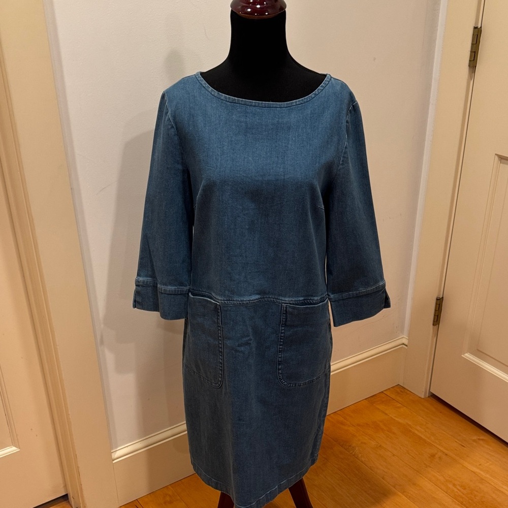 Boden Denim Blue 3/4 Sleeve Dress